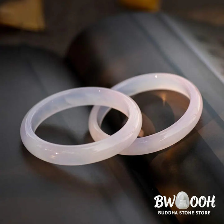 BWOOOH Natural Chalcedony Harmony Positive Bracelet Bangle - Bracelet Bangle