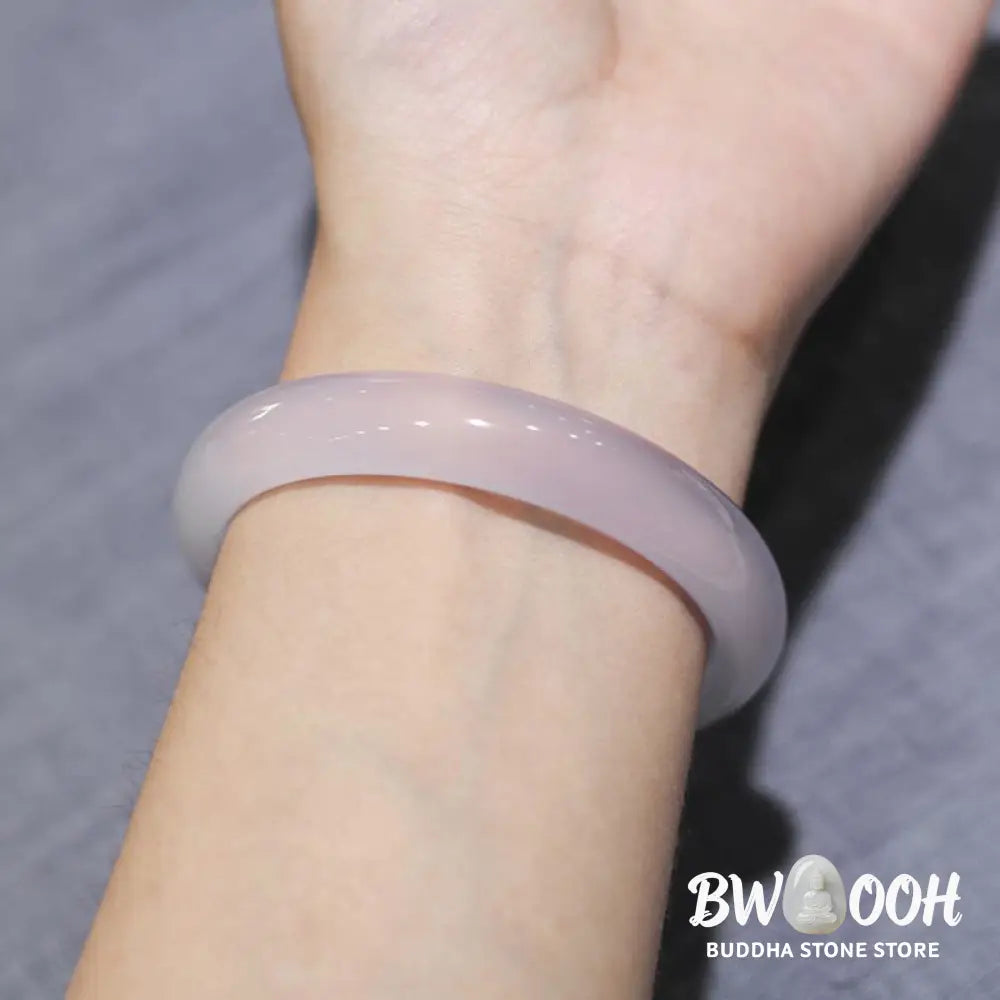 Buddha Stones Natural Chalcedony Positive Energy Bracelet Bangle - BWOOOH - Bracelet Bangle