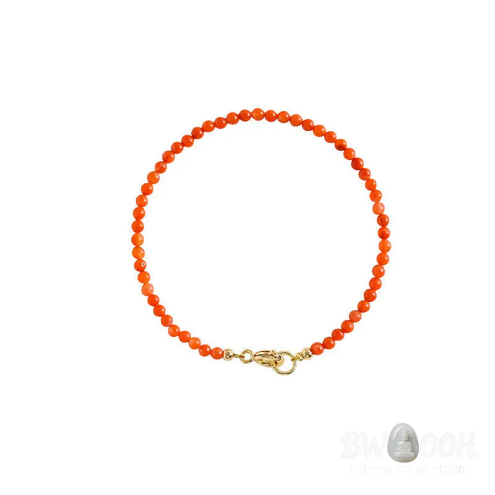 Buddha Stones Natural Cherry Persimmon Red Agate Ultra-thin Beads Confidence Bracelet - BWOOOH - Bracelet