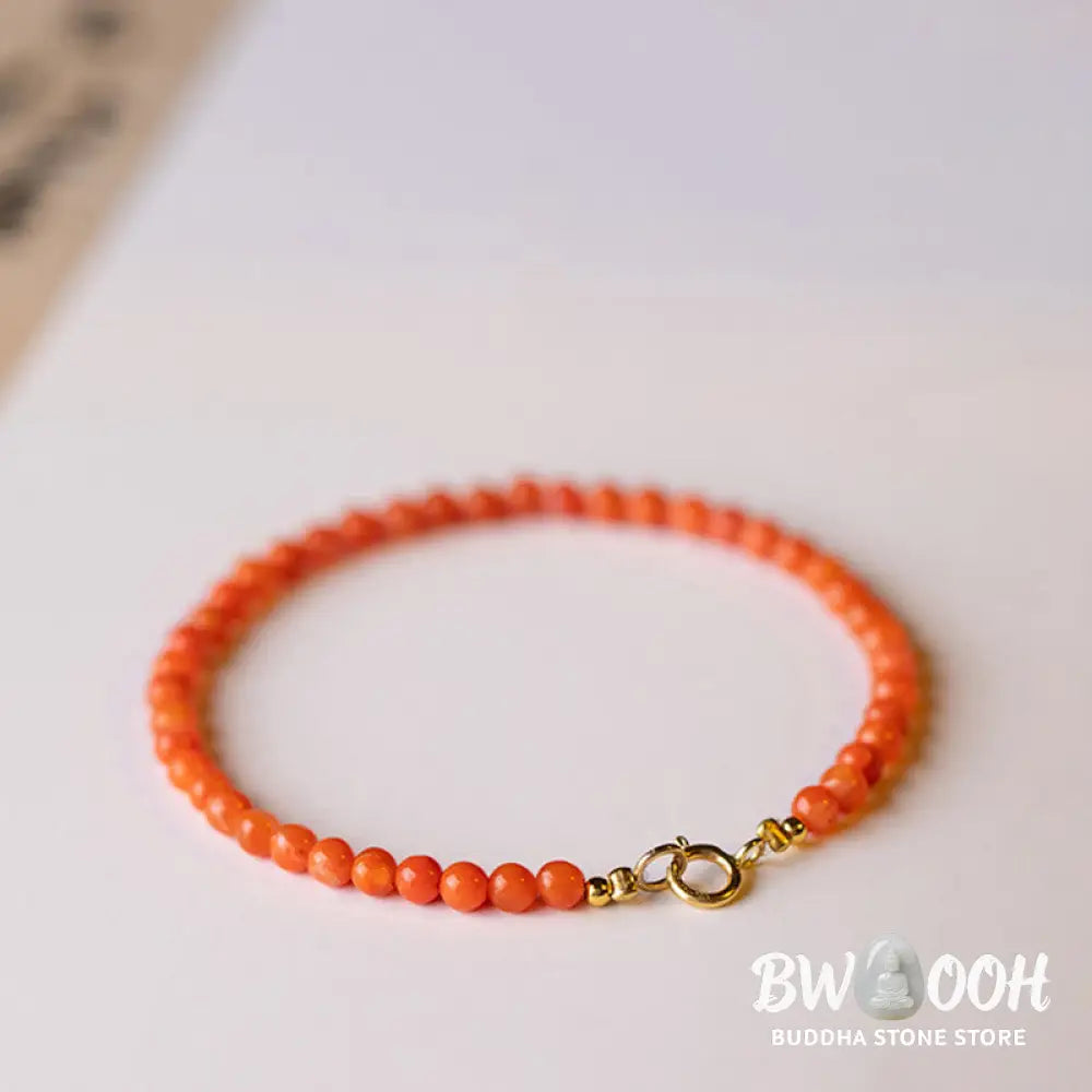 Buddha Stones Natural Cherry Persimmon Red Agate Ultra-thin Beads Confidence Bracelet - BWOOOH - Bracelet
