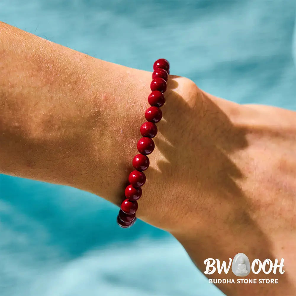 Buddha Stones Natural Cinnabar Beads Pixiu Blessing Bracelet - BWOOOH - Cinnabar (Wrist Circumference: 15-16cm)
