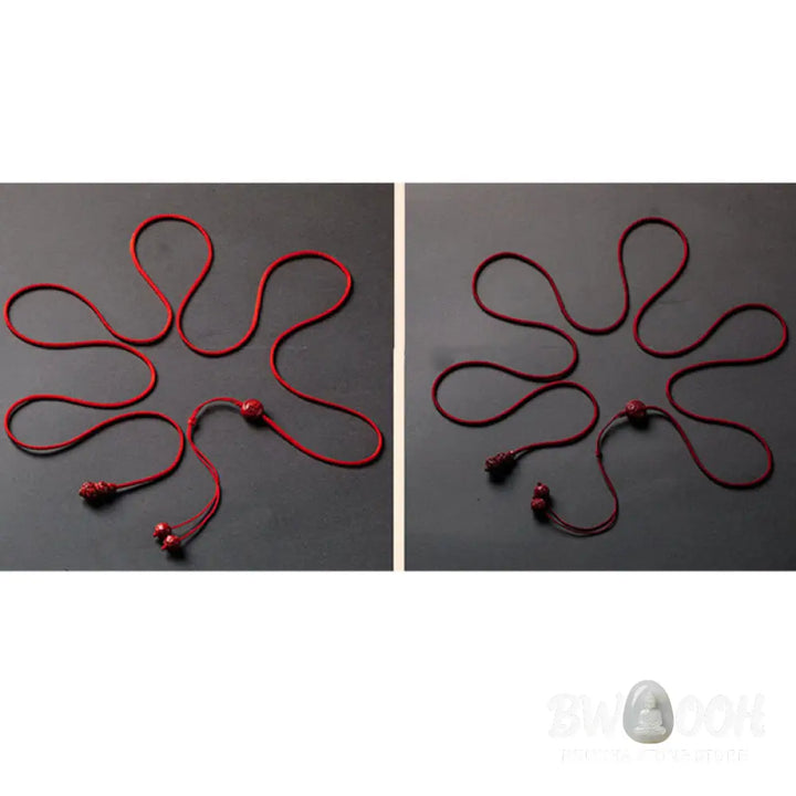 Buddha Stones Natural Cinnabar Chinese Zodiac Gourd Calm Blessing Red String Belly Chain - Belly Chain