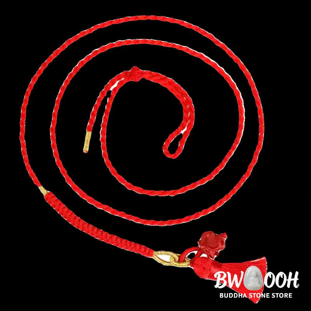 Buddha Stones Natural Cinnabar Dragon Blessing Red String Belly Chain - Belly Chain