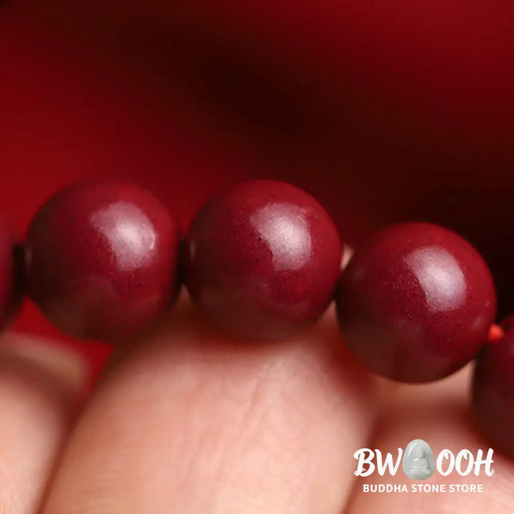 Buddha Stones Natural Cinnabar Lucky Koi Fish Hetian Jade Bead Blessing Bracelet - Cinnabar&amp;Koi Fish - Bracelet