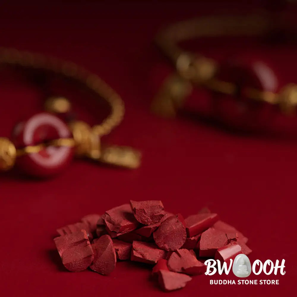 Buddha Stones Natural Cinnabar Peace Buckle Fu Character Charm Blessing Braided Bracelet - BWOOOH - Bracelet
