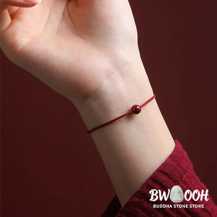 Buddha Stones Natural Cinnabar Red Agate Blessing Red String Bracelet - BWOOOH - Bracelet