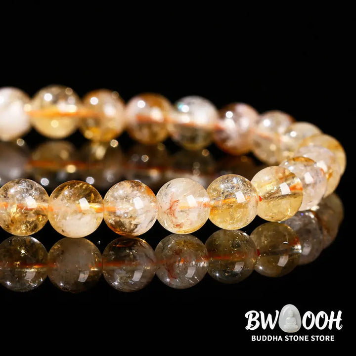 Buddha Stones Natural Citrine Amethyst Prosperity Bracelet - BWOOOH - Citrine Amethyst(Wrist Circumference: 15-16cm)