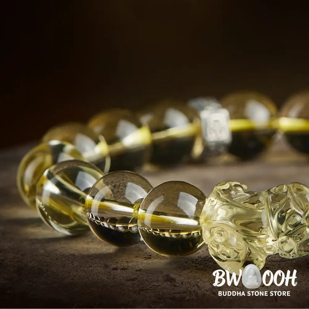 Buddha Stones Natural Citrine Double PiXiu Tiger Eye Prosperity Protection Bracelet - BWOOOH - Bracelet