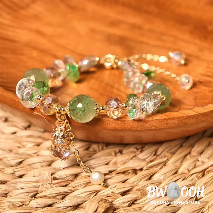 Buddha Stones Natural Citrine Green Strawberry Quartz PiXiu Prosperity Bracelet - BWOOOH - Bracelet