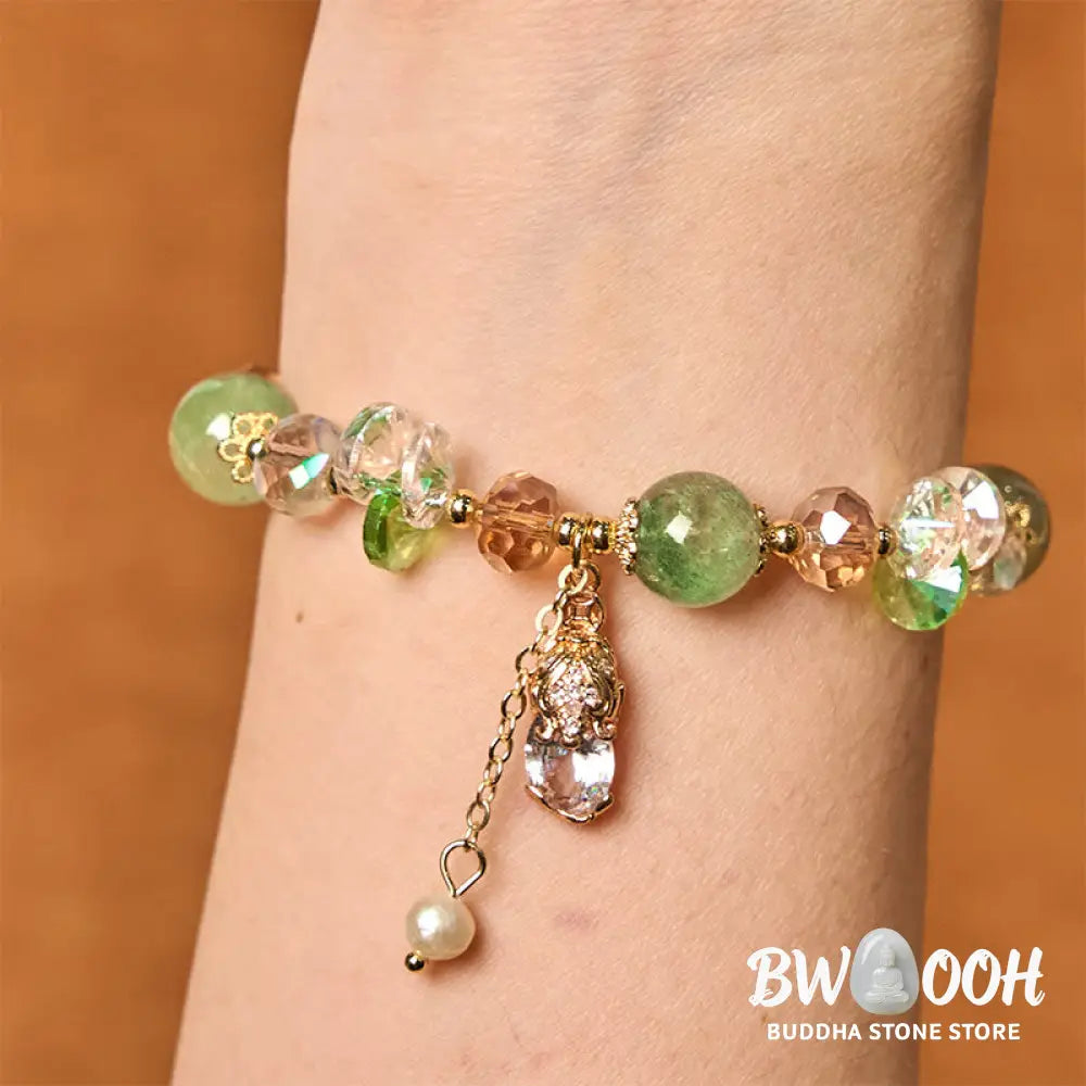 Buddha Stones Natural Citrine Green Strawberry Quartz PiXiu Prosperity Bracelet - BWOOOH - Bracelet
