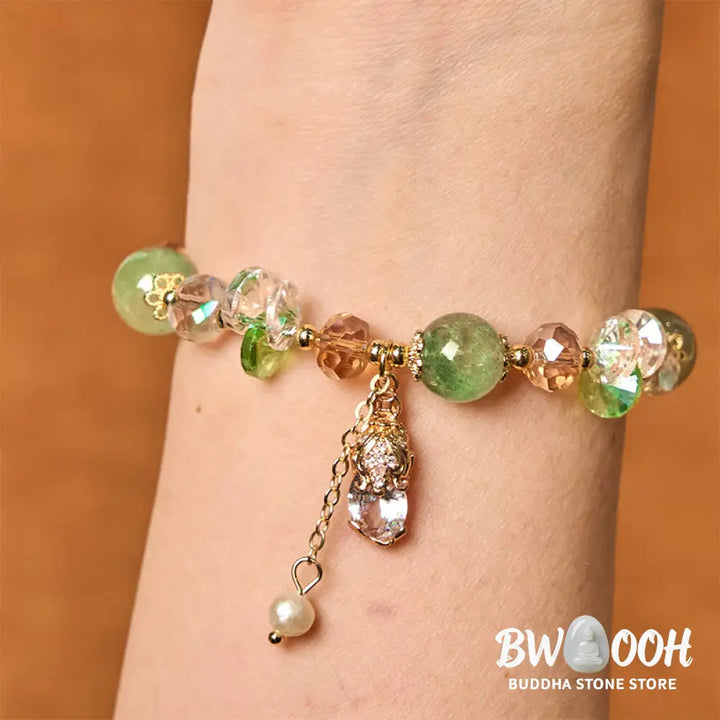 Buddha Stones Natural Citrine Green Strawberry Quartz PiXiu Prosperity Bracelet - BWOOOH - Bracelet