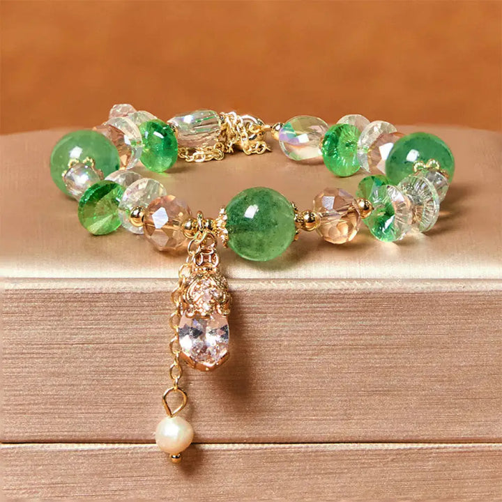 Buddha Stones Natural Citrine Green Strawberry Quartz PiXiu Prosperity Bracelet - BWOOOH - Green Strawberry