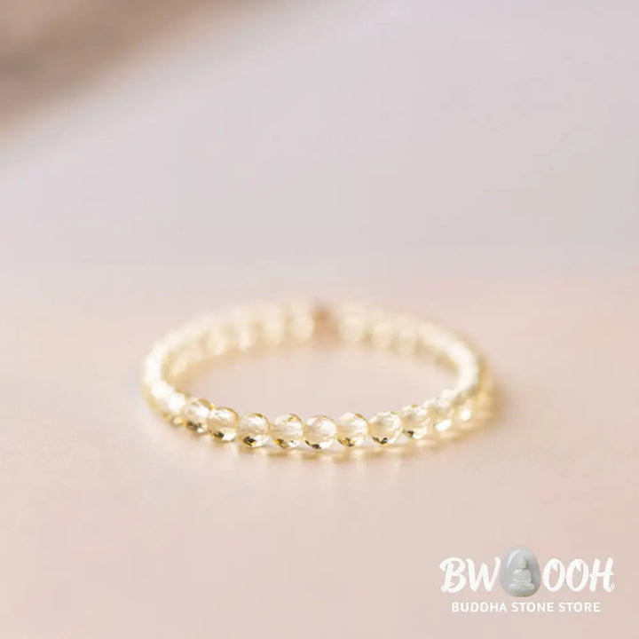 Buddha Stones Natural Citrine Happiness Prosperity Ring - BWOOOH - Ring