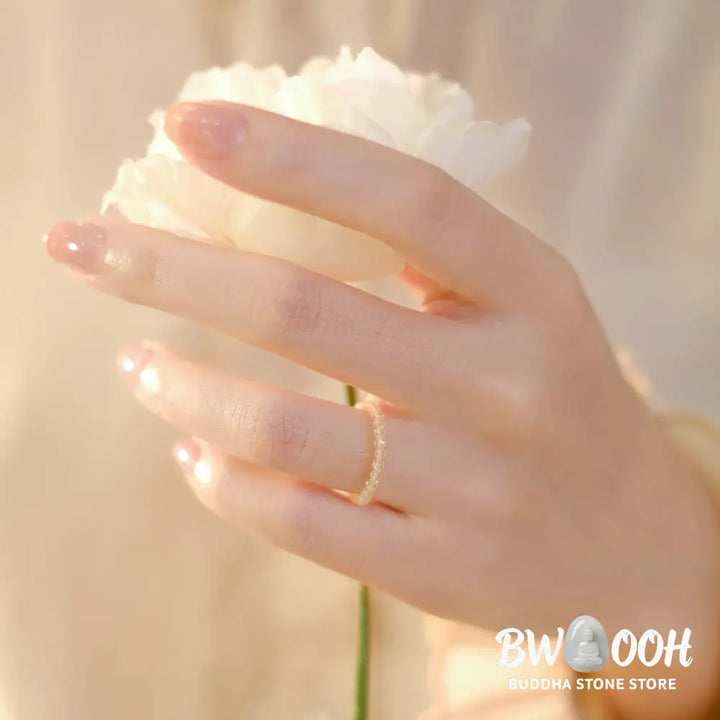 Buddha Stones Natural Citrine Happiness Prosperity Ring - BWOOOH - Ring