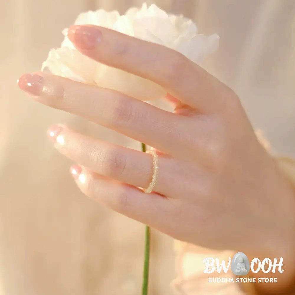 Buddha Stones Natural Citrine Happiness Prosperity Ring - BWOOOH - Ring