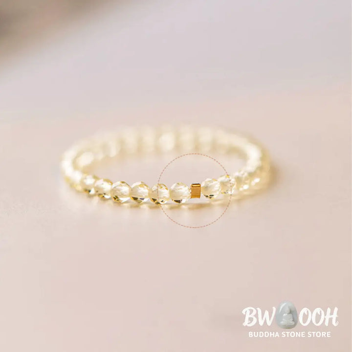 Buddha Stones Natural Citrine Happiness Prosperity Ring - BWOOOH - Ring