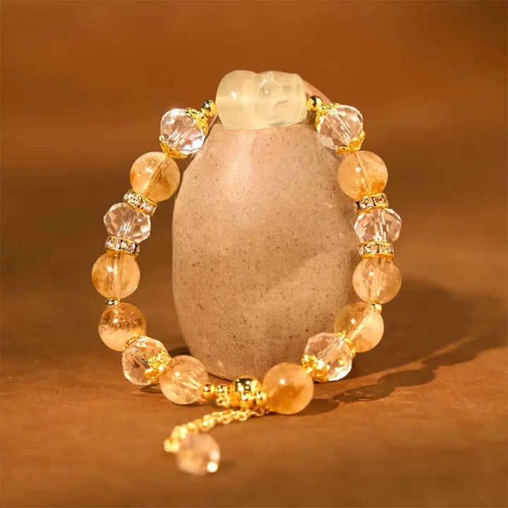BWOOOH Natural Citrine Pixiu Prosperity Bracelet - BWOOOH - Citrine(Wrist Circumference: 17-18cm) - Bracelet