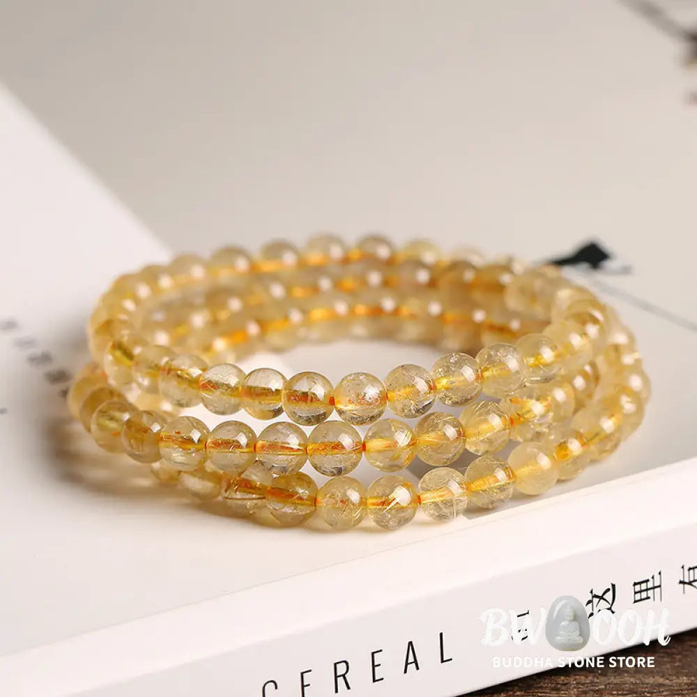 BWOOOH Natural Citrine Prosperity Protection Bracelet - Citrine - Bracelet