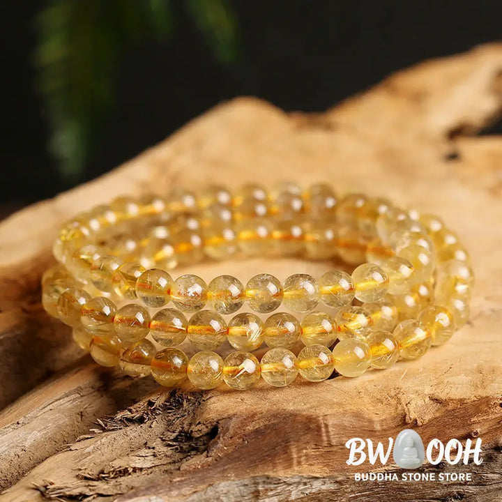 BWOOOH Natural Citrine Prosperity Protection Bracelet - Citrine - Bracelet