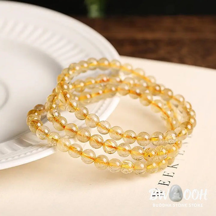 BWOOOH Natural Citrine Prosperity Protection Bracelet - Citrine - Bracelet