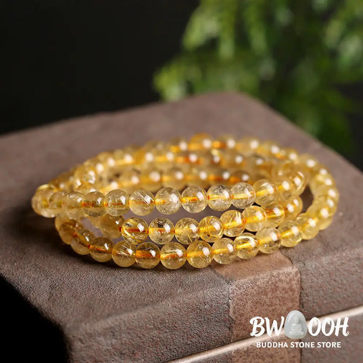 BWOOOH Natural Citrine Prosperity Protection Bracelet - Citrine - Bracelet