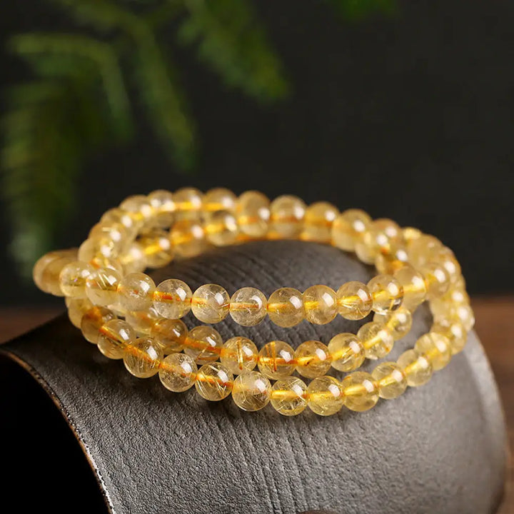 BWOOOH Natural Citrine Prosperity Protection Bracelet - Citrine - Bracelet
