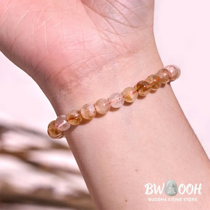 Buddha Stones Natural Citrine Snowflake Crystal Prosperity Bracelet - BWOOOH - Bracelet