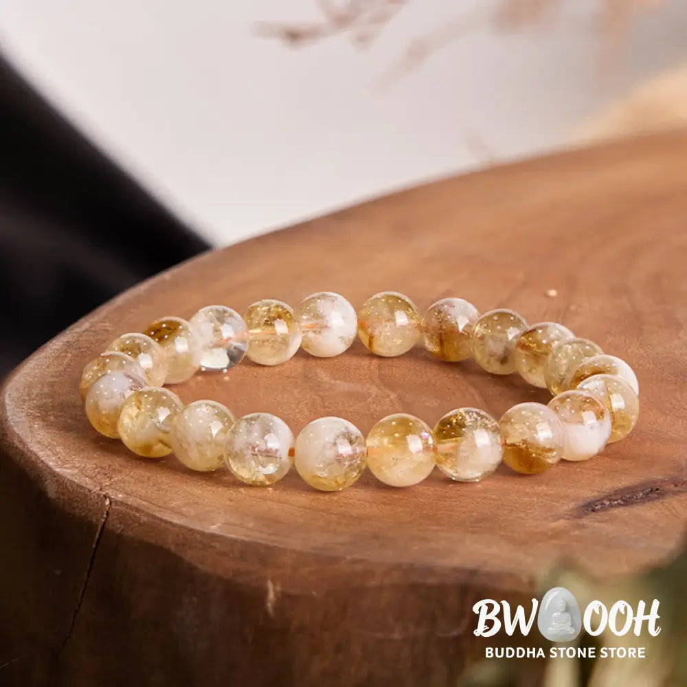 Buddha Stones Natural Citrine Snowflake Crystal Prosperity Bracelet - BWOOOH - Bracelet