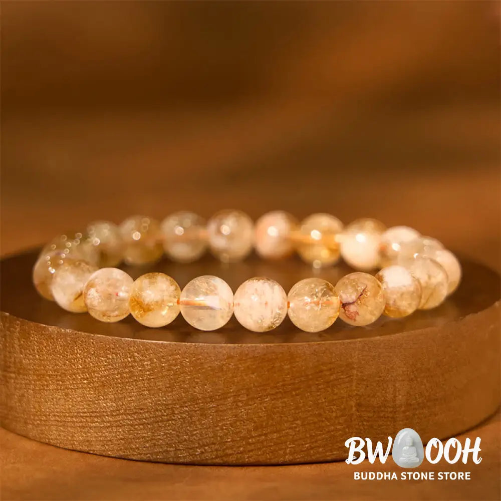 Buddha Stones Natural Citrine Snowflake Crystal Prosperity Bracelet - BWOOOH - Bracelet
