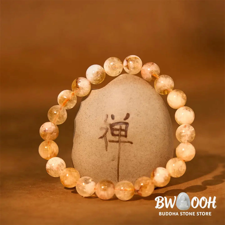 Buddha Stones Natural Citrine Snowflake Crystal Prosperity Bracelet - BWOOOH - Bracelet