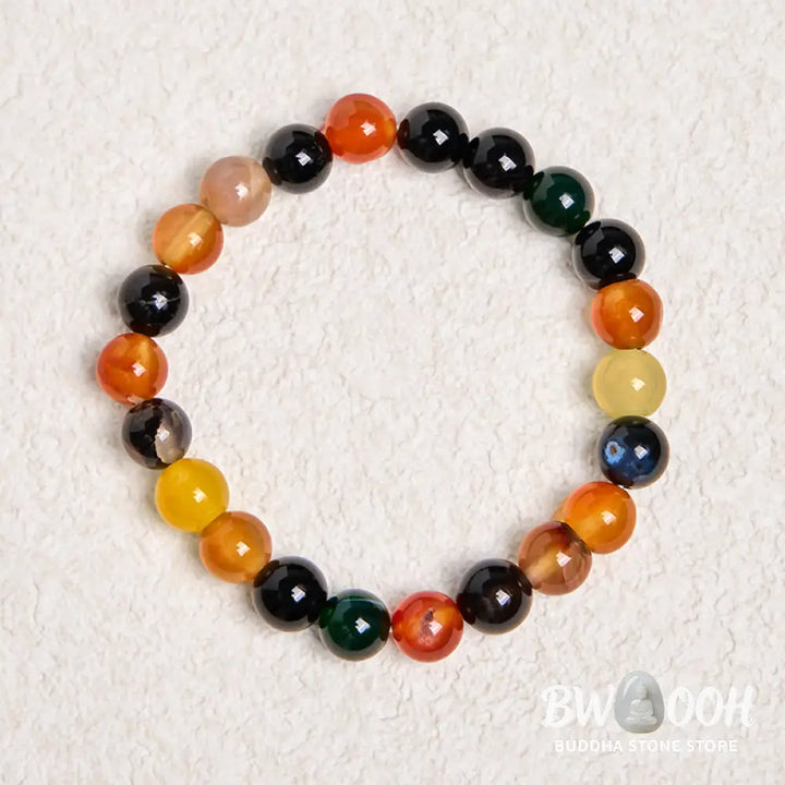 Buddha Stones Natural Colorful Chalcedony Agate Harmony Bracelet - BWOOOH - Bracelet