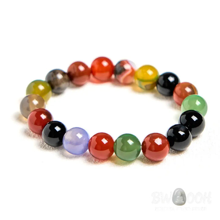 Buddha Stones Natural Colorful Chalcedony Agate Harmony Bracelet - BWOOOH - Bracelet