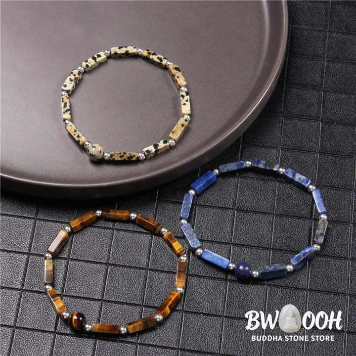 Buddha Stones Natural Crystal Amethyst Tiger Eye Spiritual Balance Bracelet - BWOOOH - Bracelet