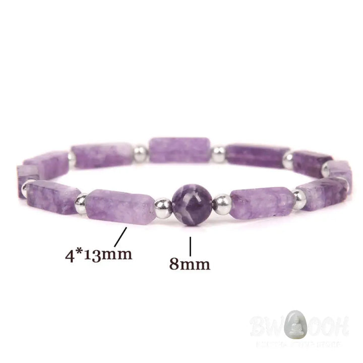 Buddha Stones Natural Crystal Amethyst Tiger Eye Spiritual Balance Bracelet - BWOOOH - Bracelet