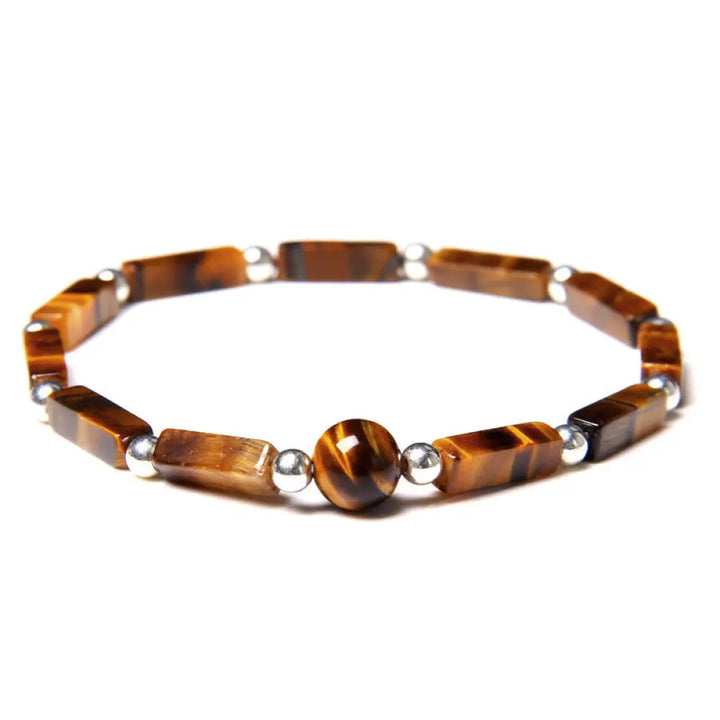 Buddha Stones Natural Crystal Amethyst Tiger Eye Spiritual Balance Bracelet - BWOOOH - Tiger Eye - Bracelet