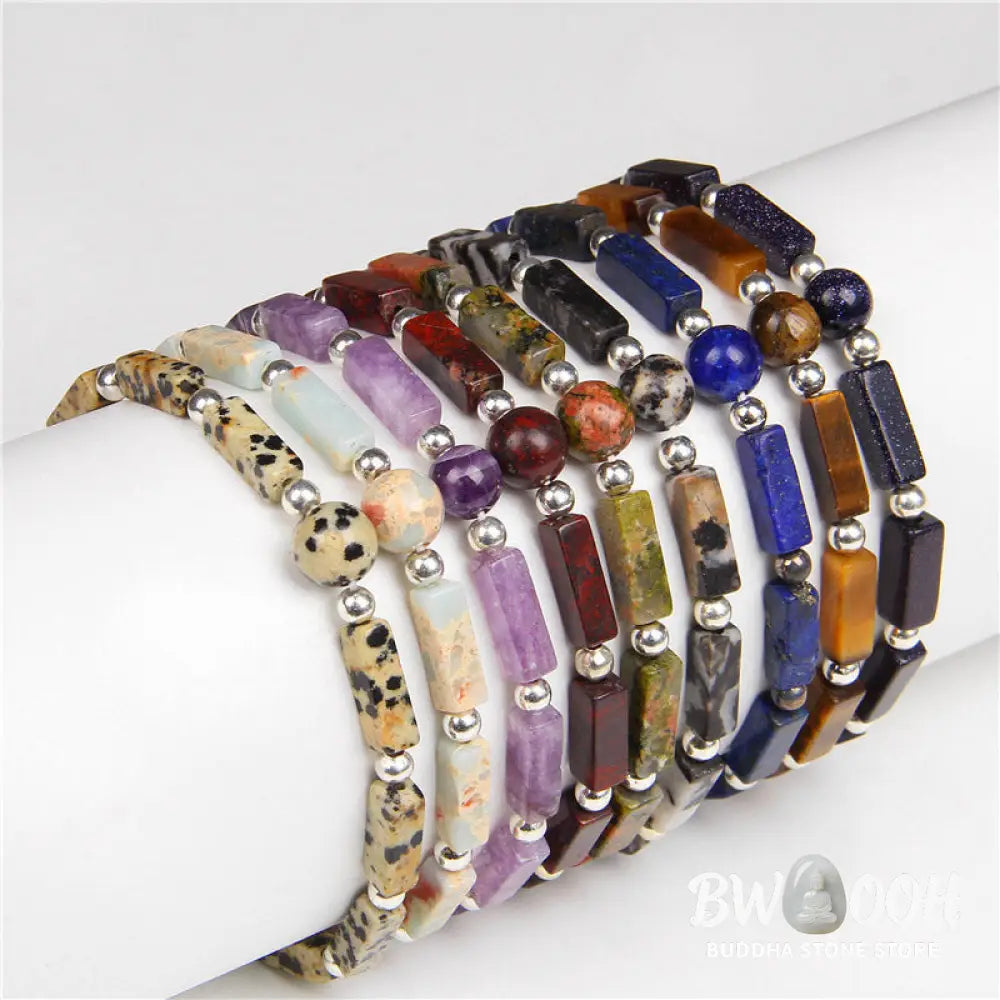 Buddha Stones Natural Crystal Amethyst Tiger Eye Spiritual Balance Bracelet - BWOOOH - Bracelet