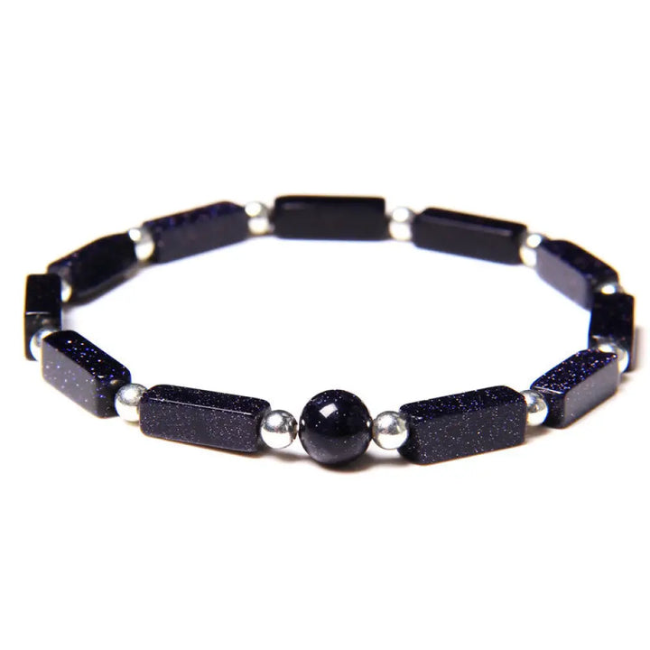 Buddha Stones Natural Crystal Amethyst Tiger Eye Spiritual Balance Bracelet - BWOOOH - Blue Sandstone - Bracelet
