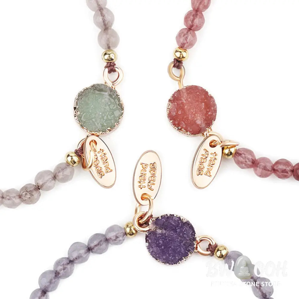 Buddha Stones Natural Crystal Charm Lucky Healing Bracelet - BWOOOH - Bracelet