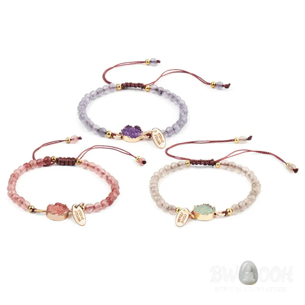 Buddha Stones Natural Crystal Charm Lucky Healing Bracelet - BWOOOH - Bracelet
