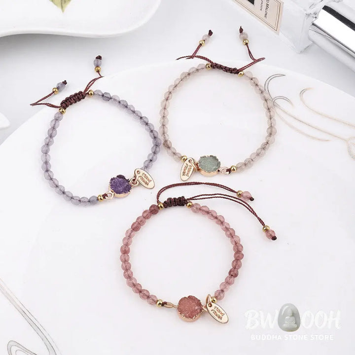 Buddha Stones Natural Crystal Charm Lucky Healing Bracelet - BWOOOH - Bracelet