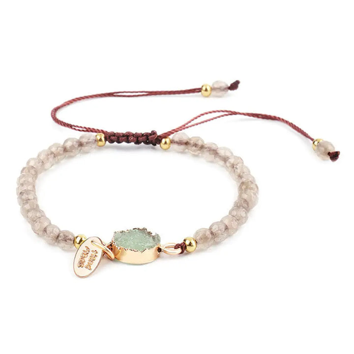 Buddha Stones Natural Crystal Charm Lucky Healing Bracelet - BWOOOH - Green Aventurine - Bracelet
