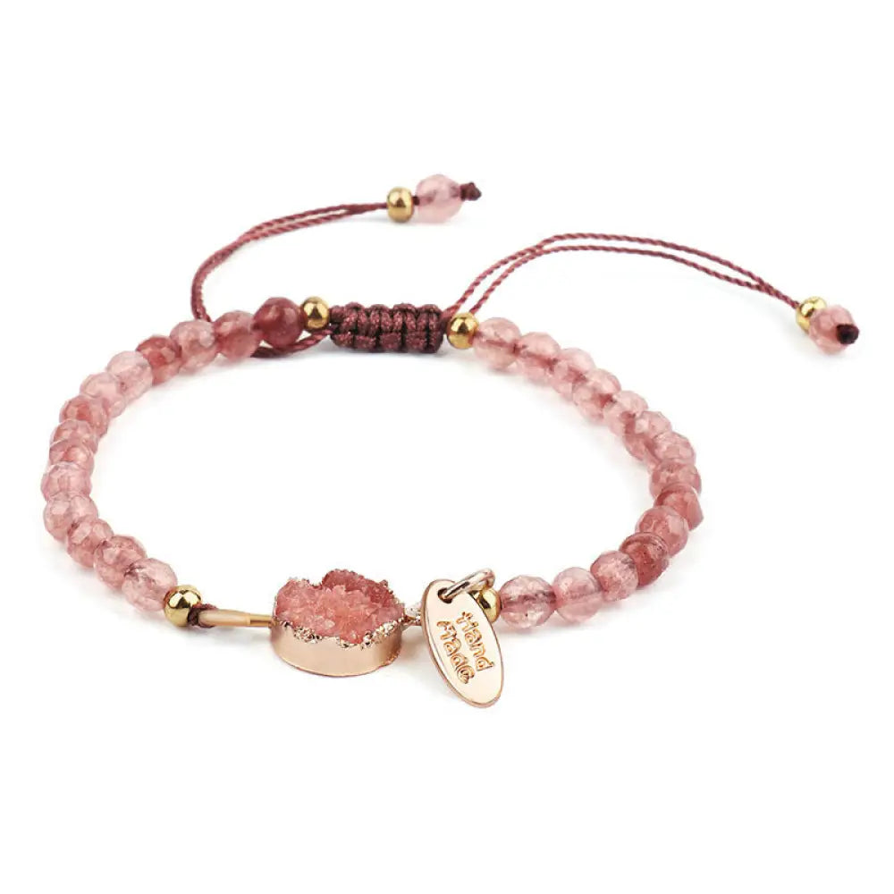 BWOOOH Natural Crystal Charm Lucky Healing Bracelet – Amethyst and Green Aventurine feng shui car charm for healing and spiritual wellness