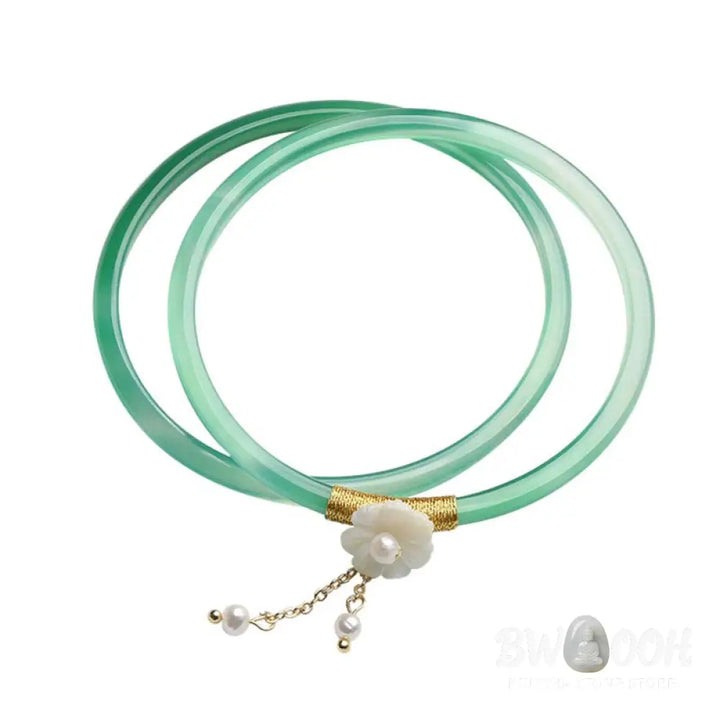 Buddha Stones Natural Cyan White Jade Success Bracelet - BWOOOH - Bracelet