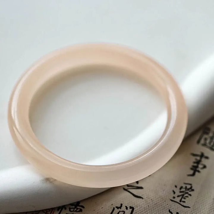 BWOOOH Natural Dusty Rose Pink Jade Self-Love Bracelet Bangle - BWOOOH - 52mm - Bracelet Bangle