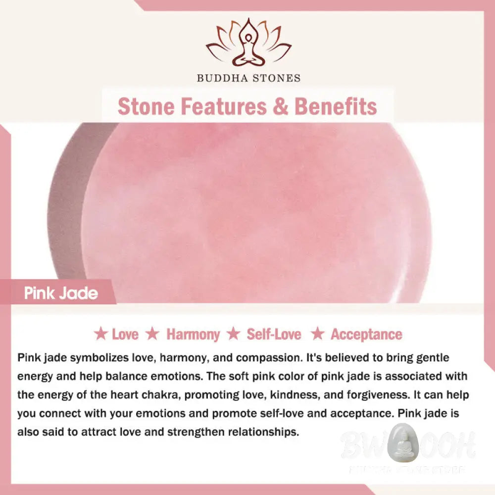 Buddha Stones Natural Dusty Rose Pink Jade Self-Love Bracelet Bangle - BWOOOH - Bracelet Bangle