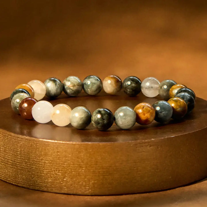 BWOOOH Natural Eagle’s Eye Stone Confidence Positive Bracelet - BWOOOH - Eagle’s Eye Stone(Wrist Circumference: