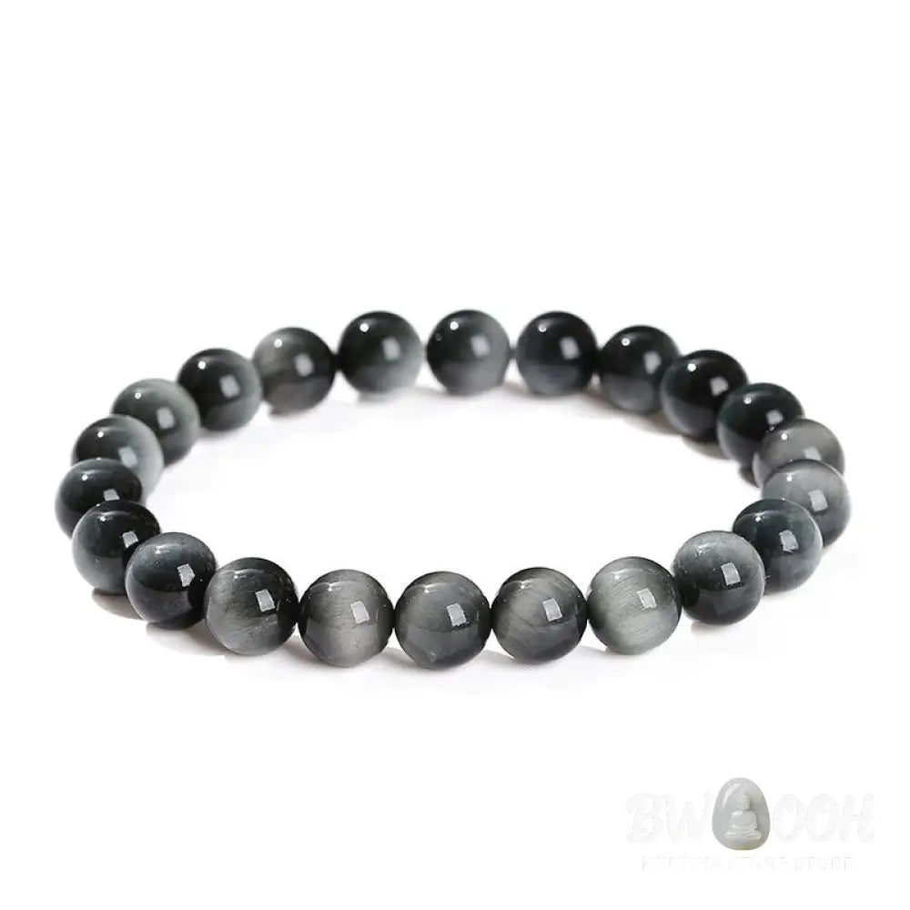 Buddha Stones Natural Eagle’s Eye Stone Courage Positive Bracelet - BWOOOH - Eagle’s Eye Stone(Wrist Circumference: