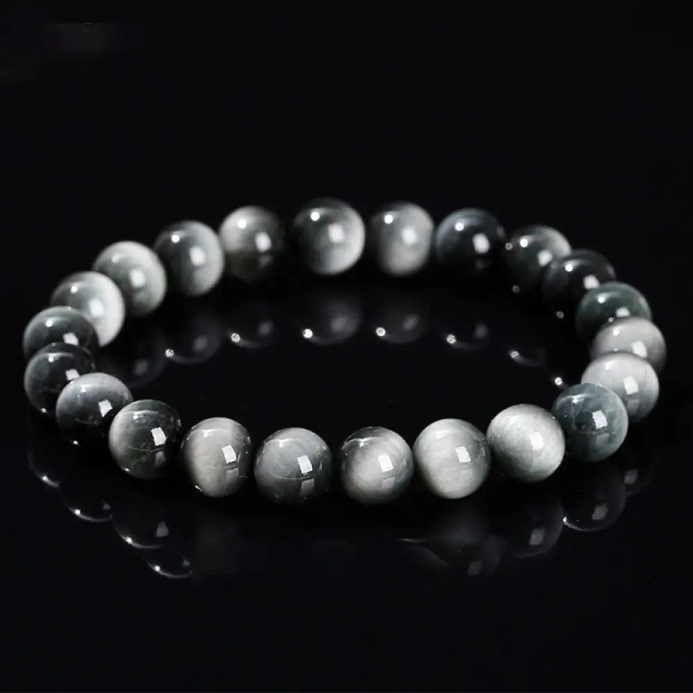BWOOOH Natural Eagle’s Eye Stone Courage Positive Bracelet - BWOOOH - Eagle’s Eye Stone(Wrist Circumference: