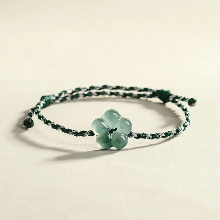 Buddha Stones Natural Flower Jade Hand-Woven Prosperity Bracelet - Jade(Wrist Circumference: 14-20cm) - Bracelet