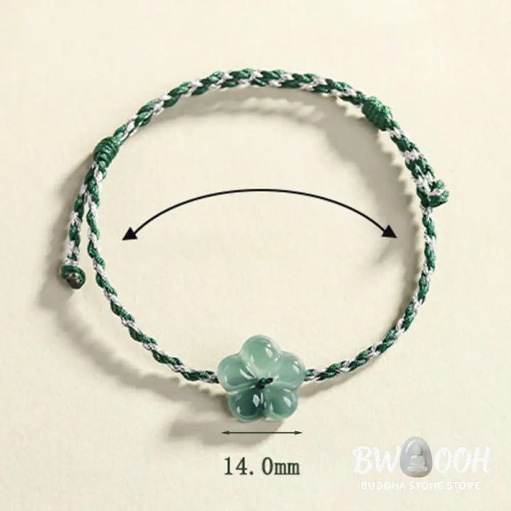 Buddha Stones Natural Flower Jade Hand-Woven Prosperity Bracelet - Jade(Wrist Circumference: 14-20cm) - Bracelet